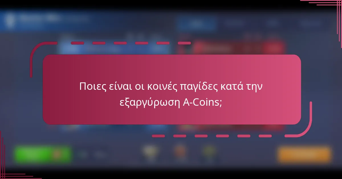 Ποιες είναι οι κοινές παγίδες κατά την εξαργύρωση A-Coins;